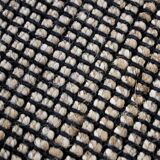 Tapis en jute et coton noir 160 x 230 cm