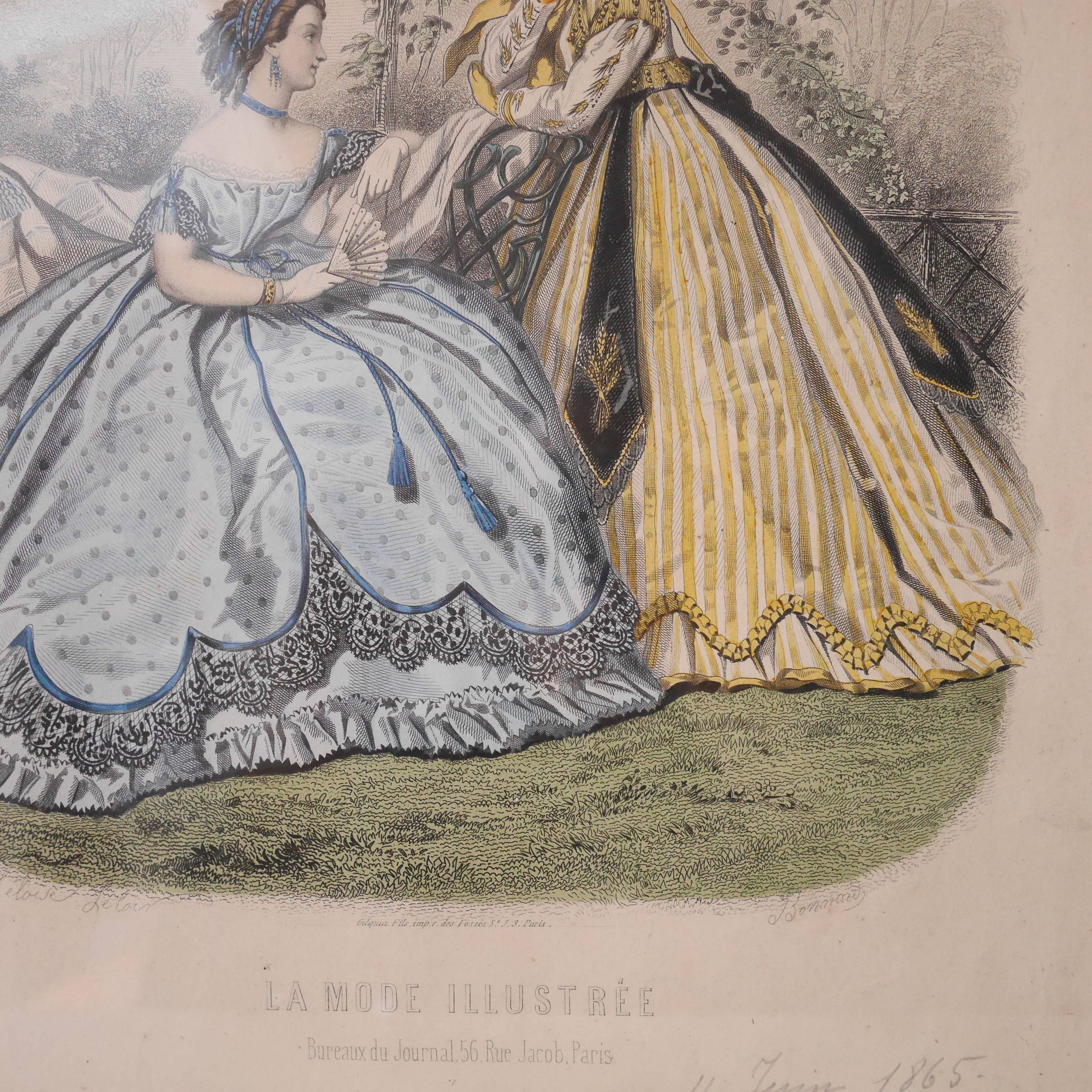 Gravure de mode illustrée, juin 1865