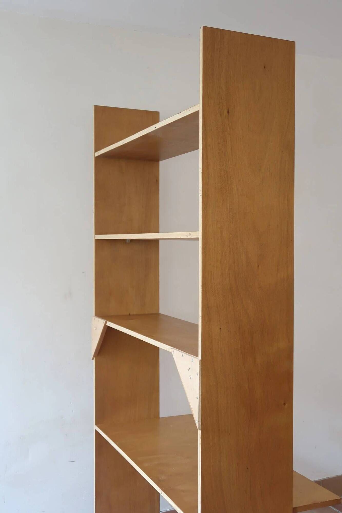 Birch plywood bookshelf, desk top.
