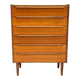 Large Scandinavian teak chest of drawers.