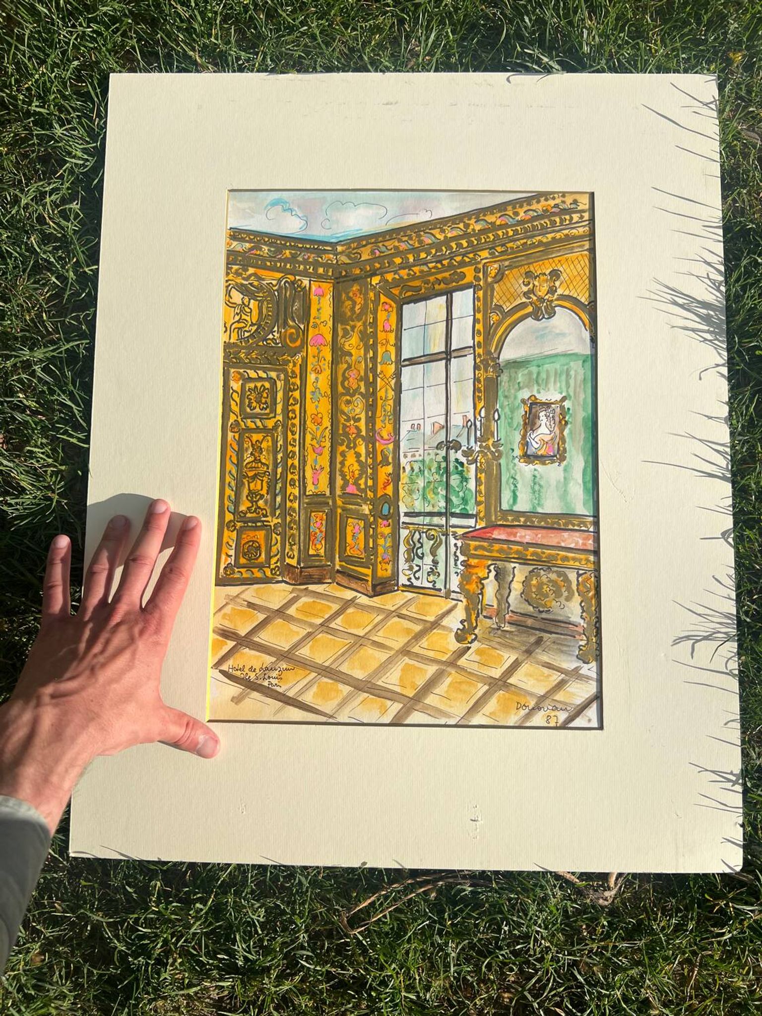 Painted interior scene