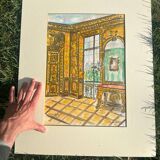 Beautiful painted interior scene.