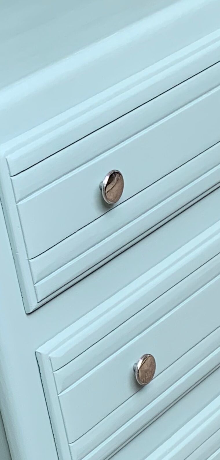 Commode Art déco bleu/vert grisé