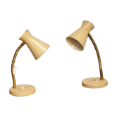 Duo de lampes de chavet cocottes années 50