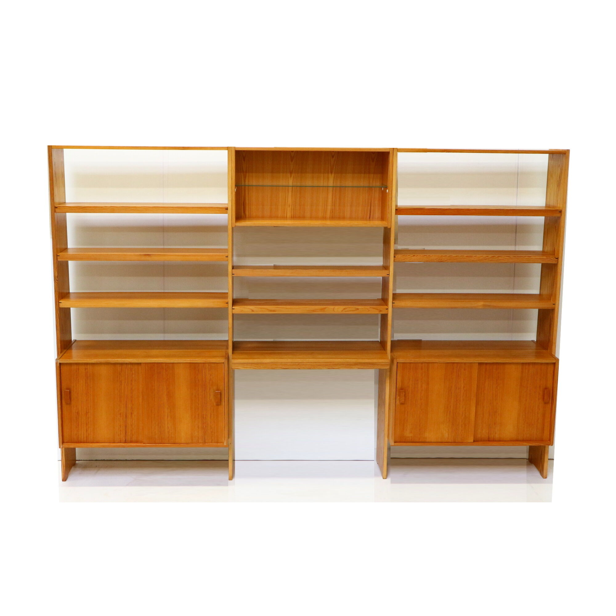Pine vintage wall unit / wall system made in the 1970s