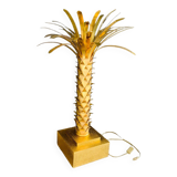 Brass palm tree floor lamp