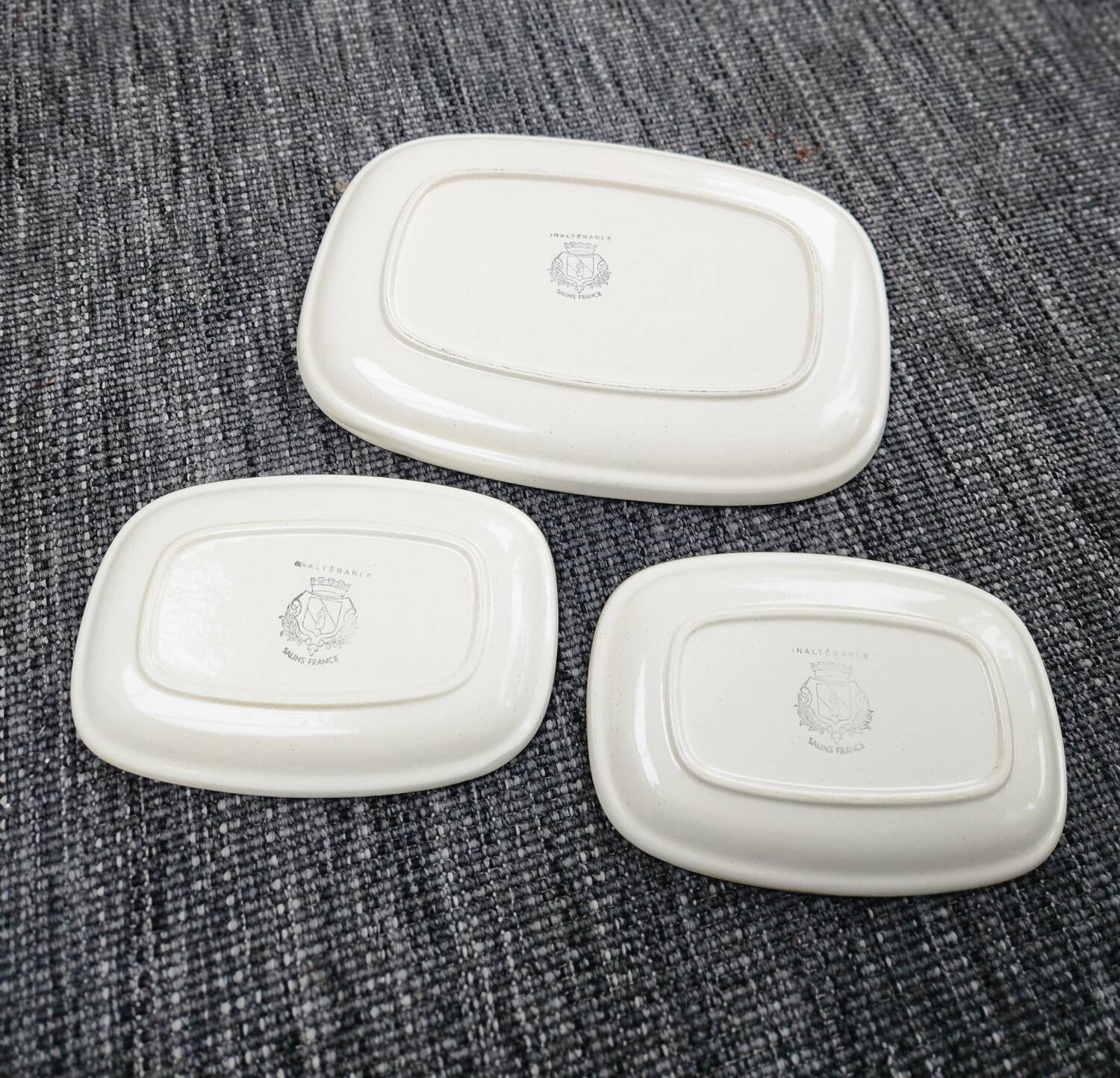 Set of 3 stoneware dishes "Salins"