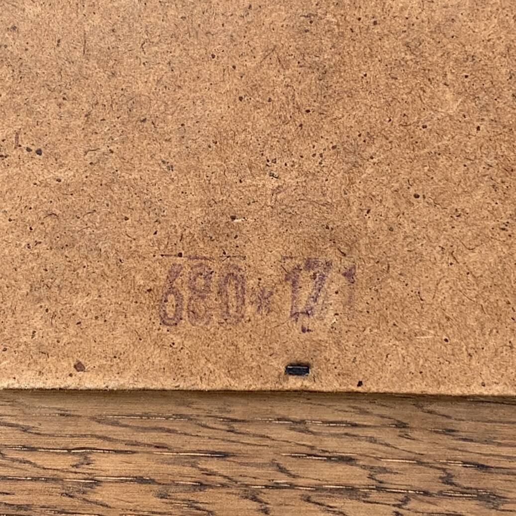 Antique square wall mirror in solid wood