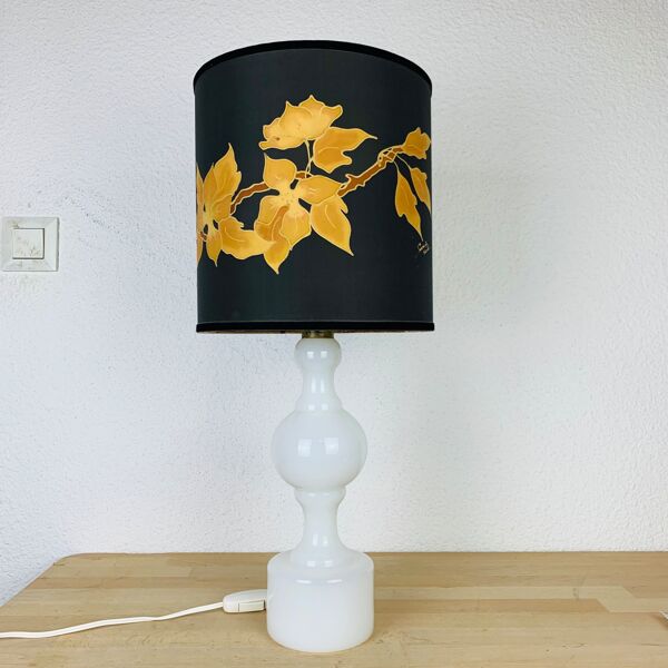 Lampe opaline blanche années 50