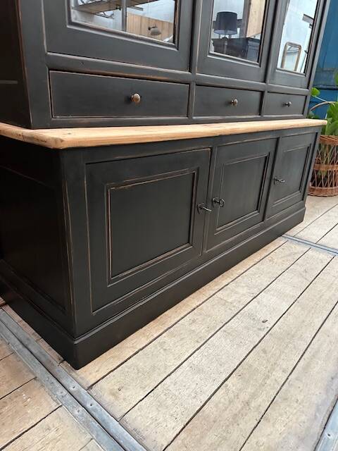 Two-piece cabinet in solid cherry wood