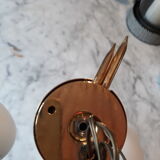 Double wall light gold metal and opaline 60s