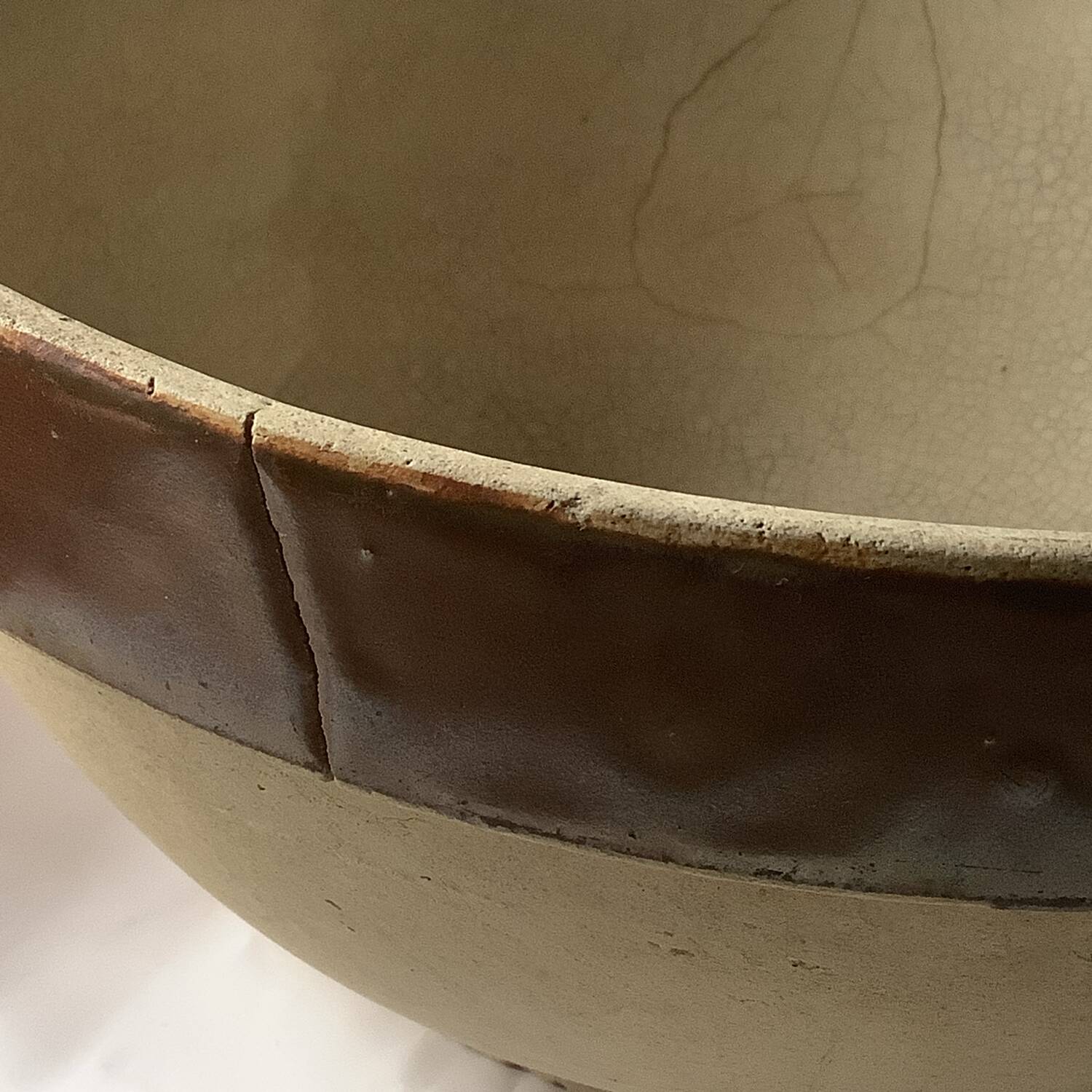 ✨ Large terracotta tian with glazed neck ✨