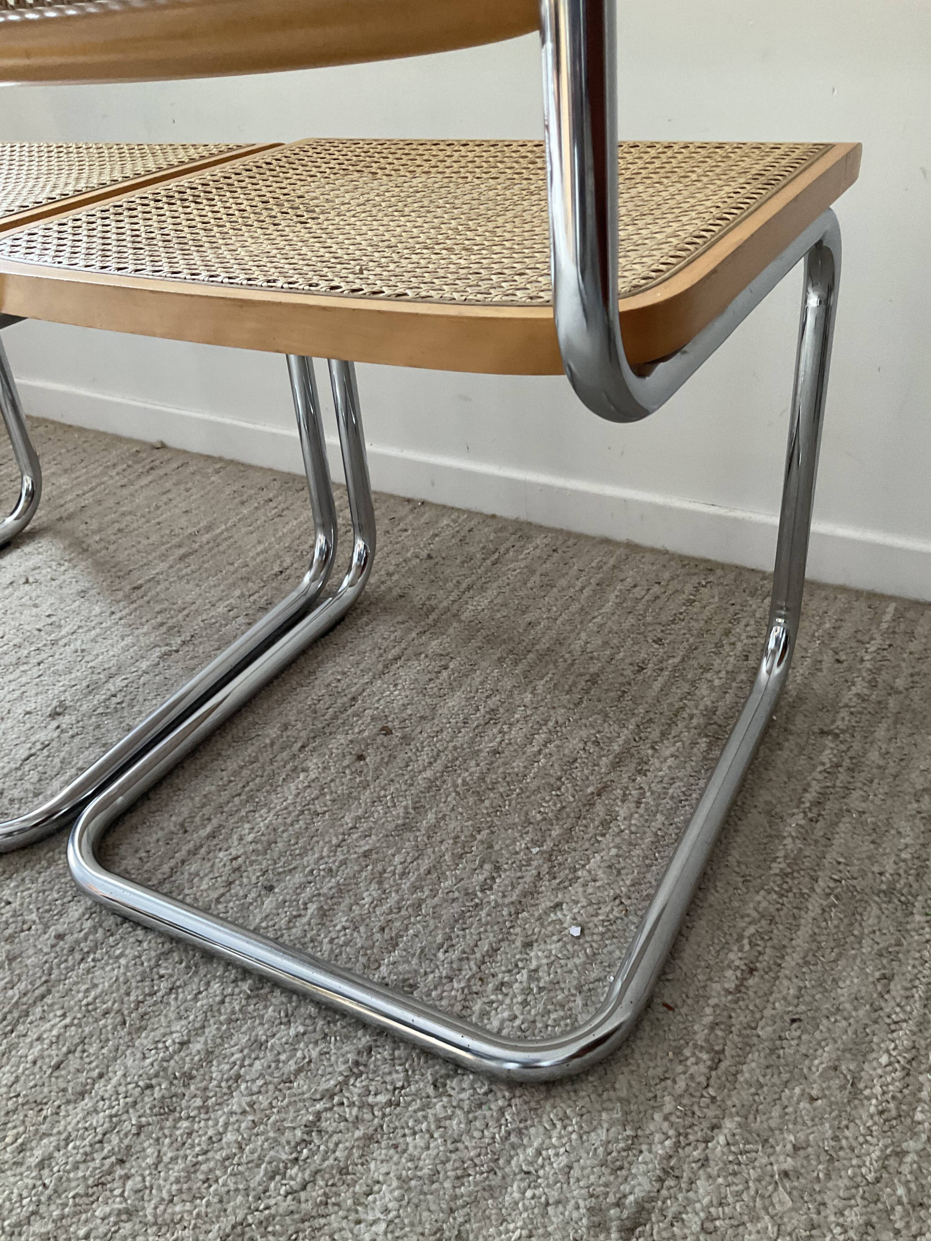 Pair of chairs Marcel Breuer Cesca B32