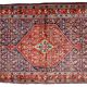 Handmade antique Persian Bidjar rug 4.5' x 5.6' (137cm x 170cm) 1900s - 1B740