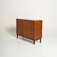 Scandinavian oak cabinet with tambour door, 1960s