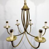 6-light chandelier in bronze and brass
