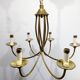 6-light chandelier in bronze and brass