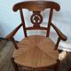 Pair of armchairs paillé and wood style Directoire