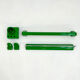 Gedy Green Bathroom Set, 1970s (2 towel rack + 1 cup holder + 2 Hooks)