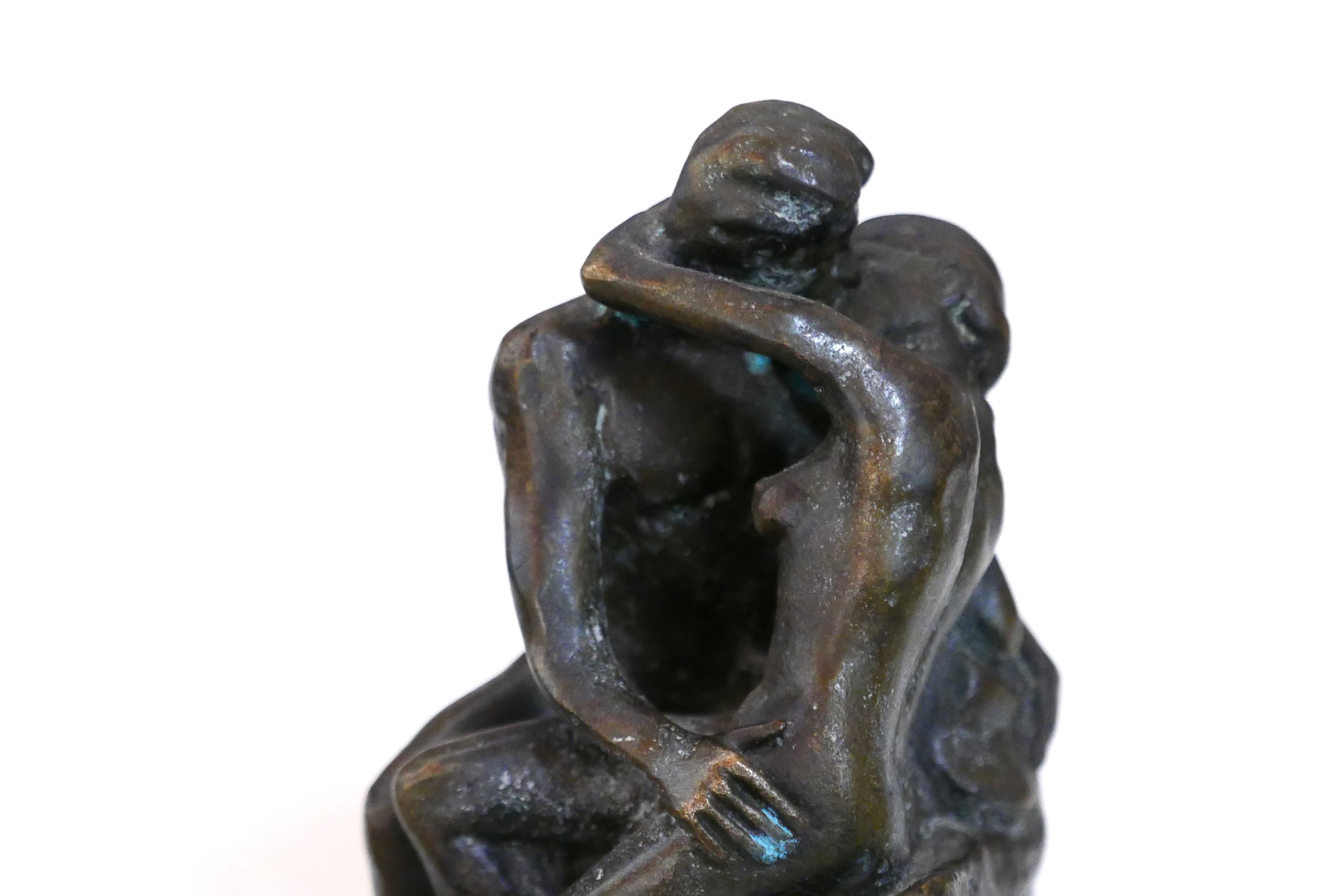 Presse papier le baiser de rodin en bronze