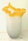 Vase mouchoir pâte de verre années 70