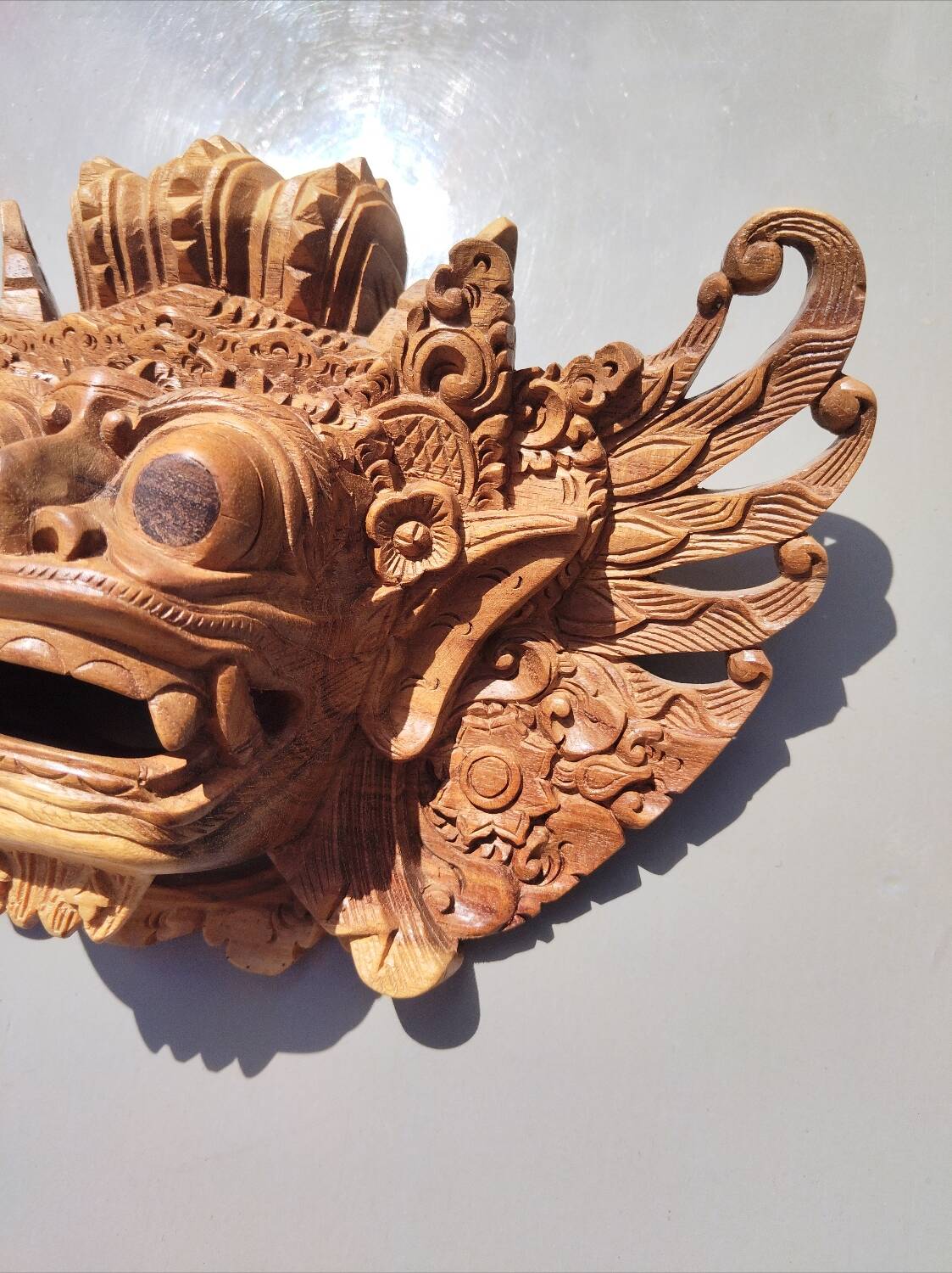 Balinese mask carved from solid wood – Barong spirit