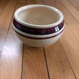 Ancien petit cache pot  en terre cuite émaillée / céramique