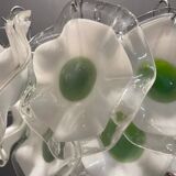 Italian murano glass disc chandelier, 1970s