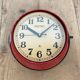 Vintage red seiko navy wall clock, 1970s