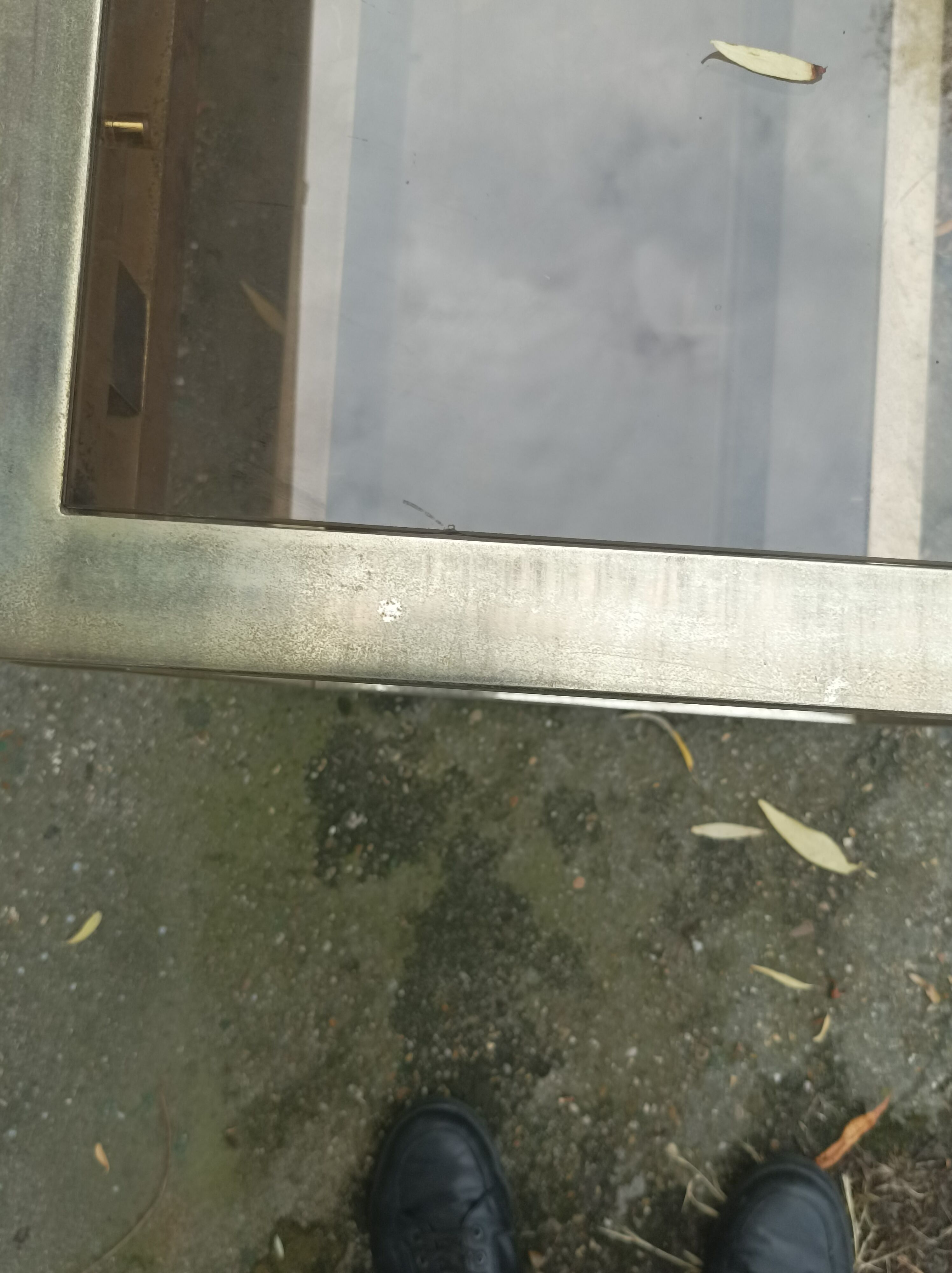 Old large vintage brass console table 1970