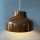 Vintage mid century pendant lamp in brown metal