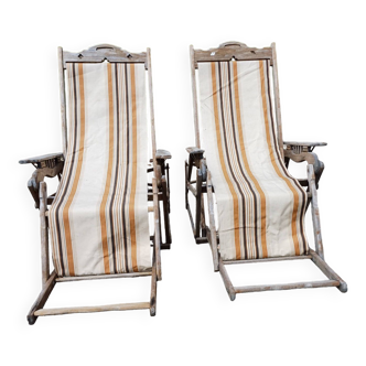 Pair of Colonial Deckchairs