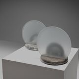 Marble and glass table lamps by Bruno Gecchelin for Skipper, Italy 1970s