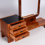 Restored ArtDeco Walnut Dressing Mirror, Revived Polish, Czechia, 1920s