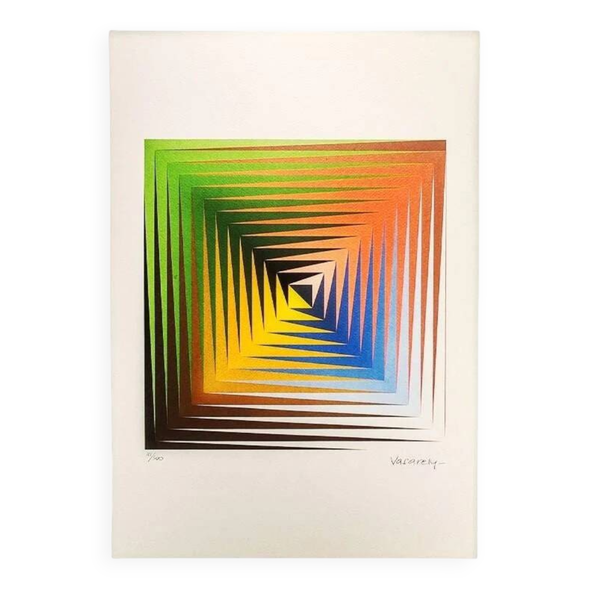 Lithographie de Victor Vasarely, édition limitée et numérotée, années 1970