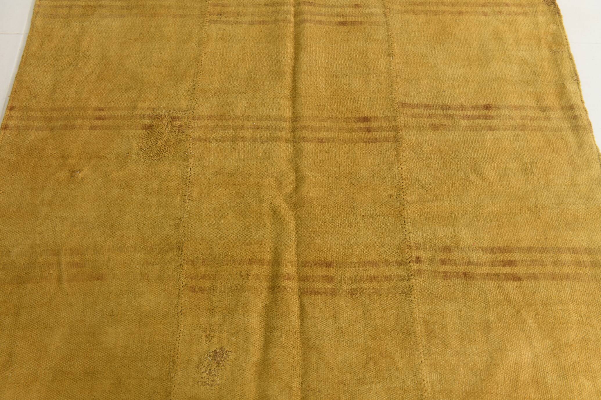 6x9 Mustard Yellow Handwoven Kilim Rug, Area Rug For Home Decor, 168x270 Cm