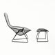 "Bird" armchair and ottoman by Harry Bertoia for Knoll, 1960s