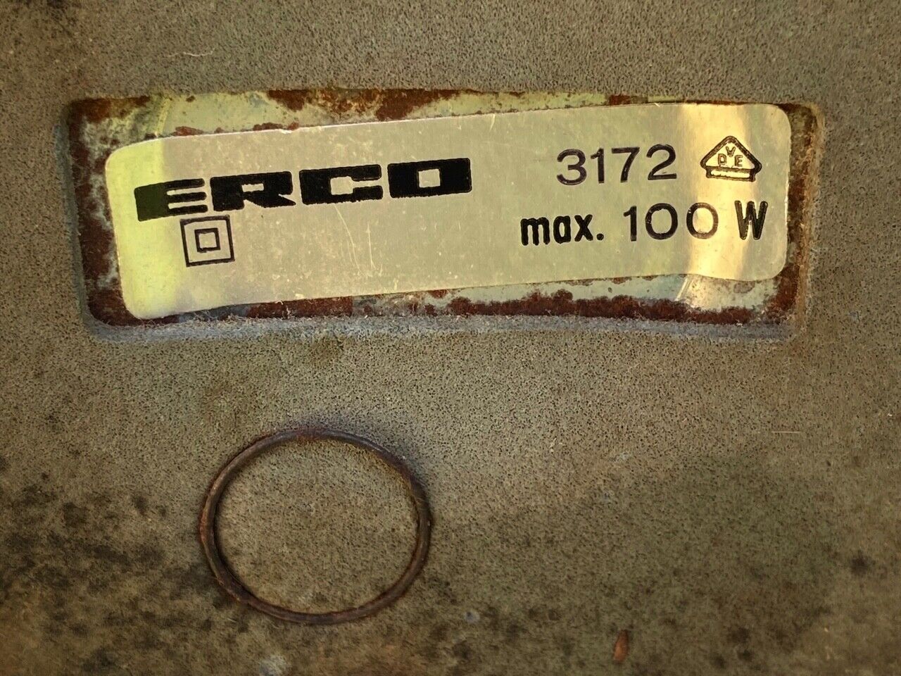 Lamp " Erco 3172 " polycarbonate and brass, Germany years 70