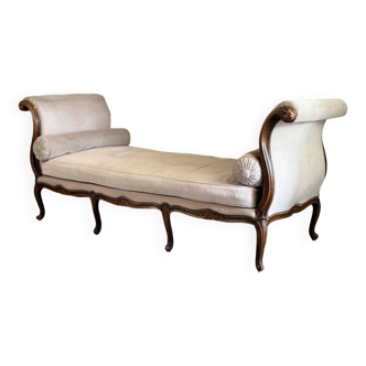 Louis XV Daybed In Beech Carved On All 4 Sides, France