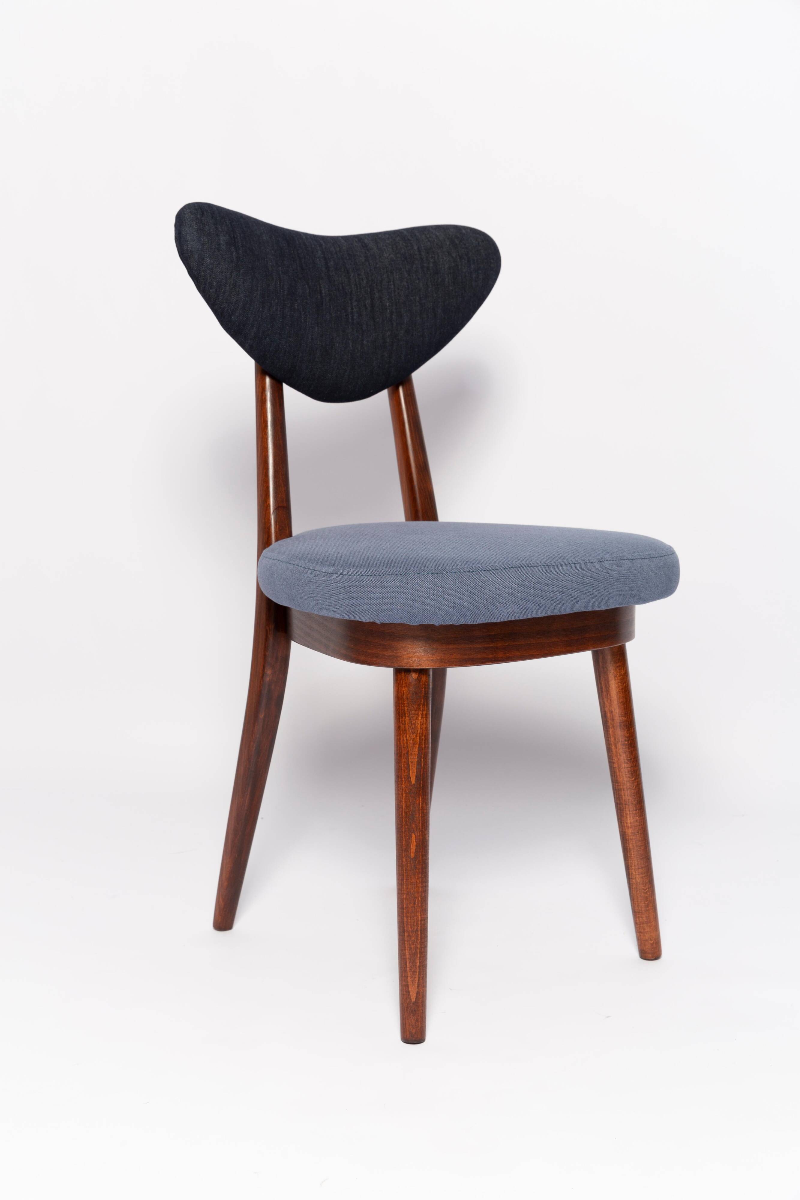 Mid-century dark blue denim armchair, Europe, 1960s
