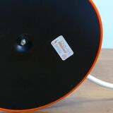 Hillebrand bedside lamp from the 1970s; glass, metal and plastic; mid-century, space age style