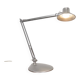 Grey LED architect lamp with spring arm and swivel base.