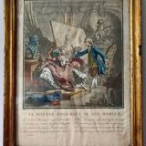 Chevallier, Le peintre amoureux de son modèle, gravure, XXème siècle