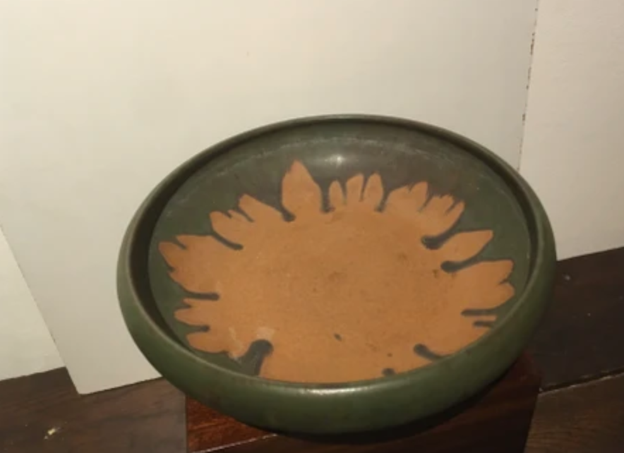 Flamed terracotta dish