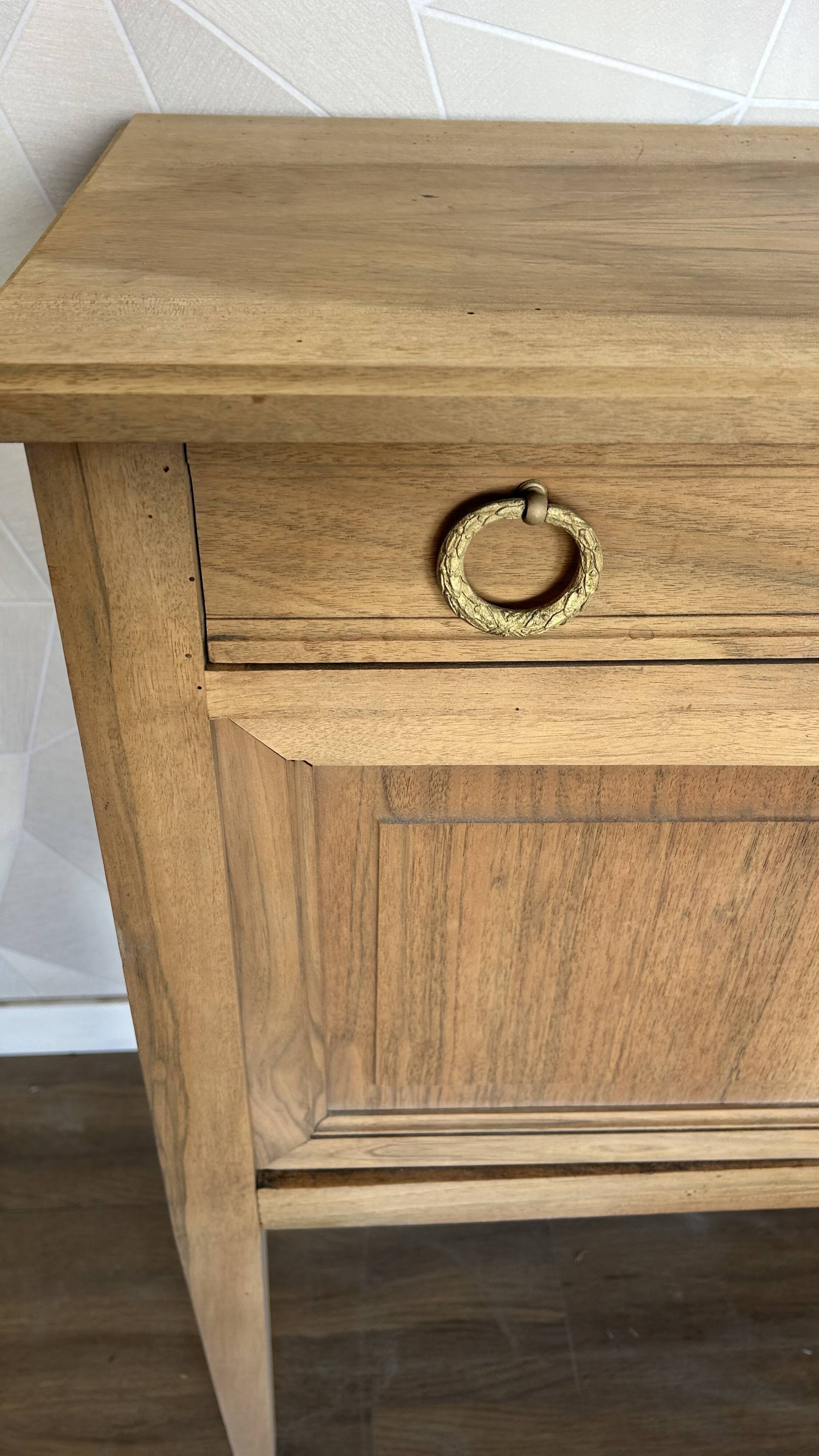 Vintage airbrushed console side table