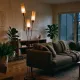 Vintage 3-light floor lamp from the 1960s.