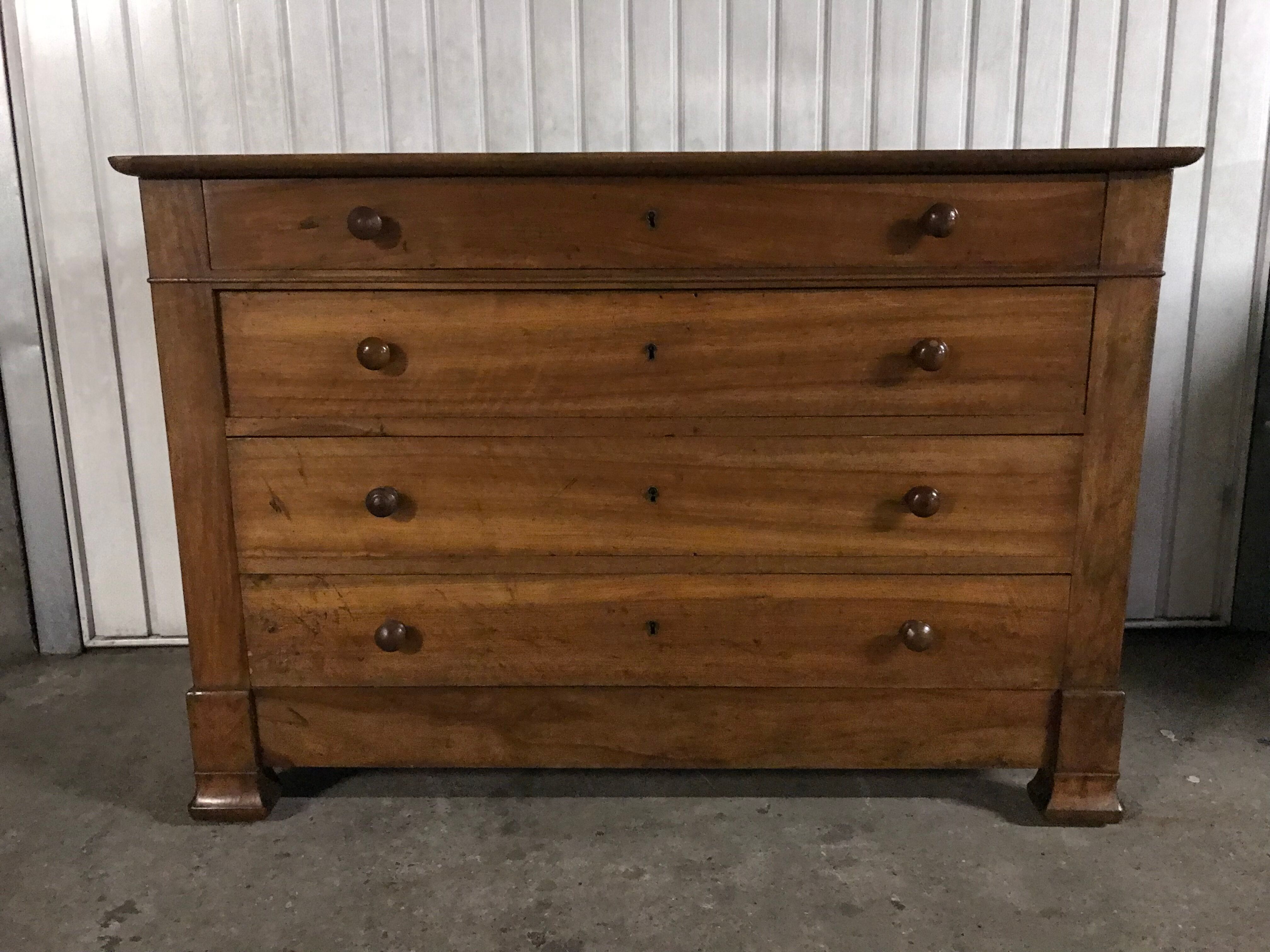 Chest of drawers  Louis Philippe old walnut