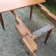 Old oval table Louis Philippe with 6 feet