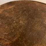 Napoleon III paper basket in leather imitation painted sheet metal