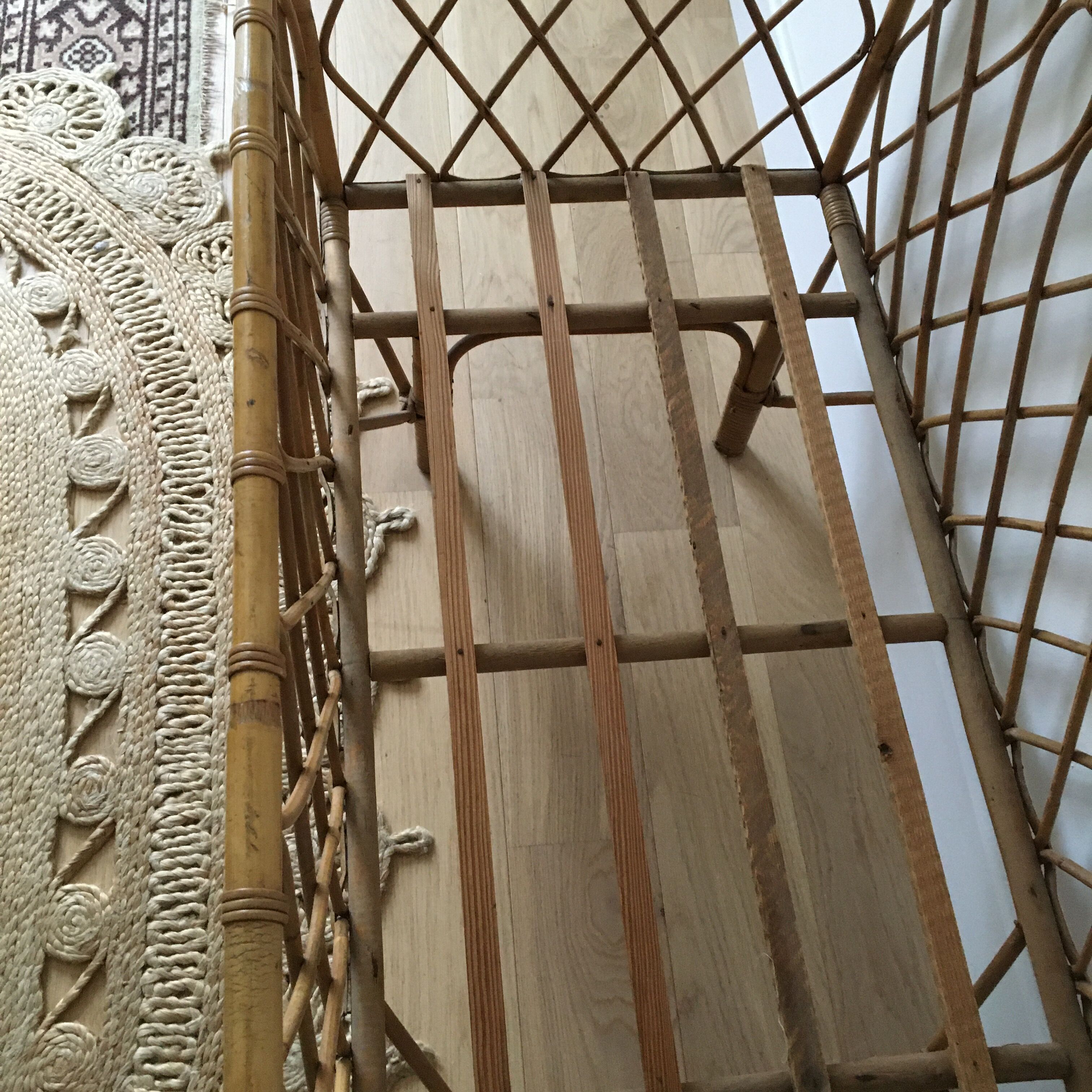 Rattan cot